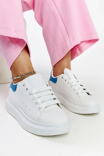 Baskets blanches en éco-cuir Fatimah 2