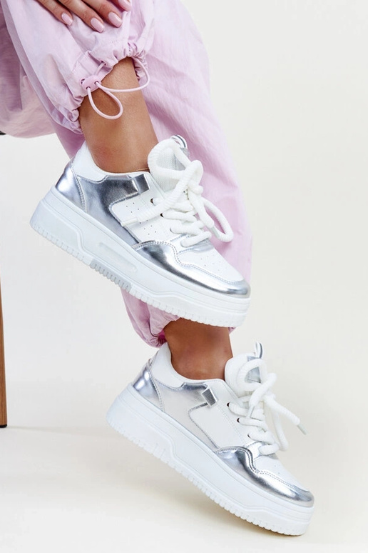 Baskets à plateforme haute blanches...