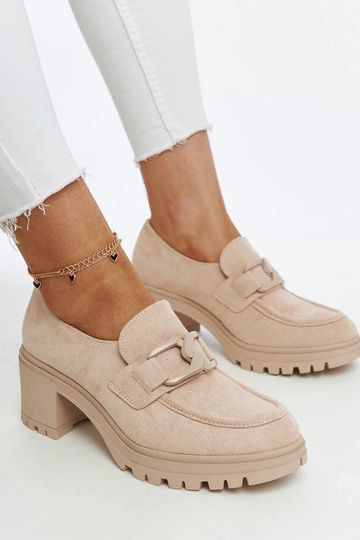 Bottines beiges avec semelle intérieure en cuir Vinceza - daim
