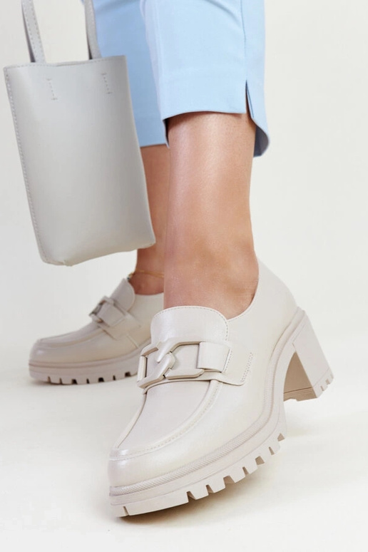 Chaussures semi-formelles beiges avec...