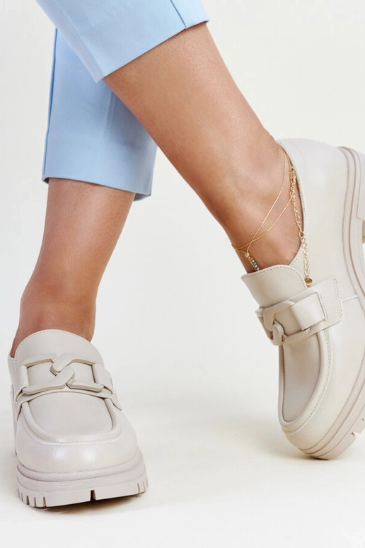 Chaussures semi-formelles beiges avec...