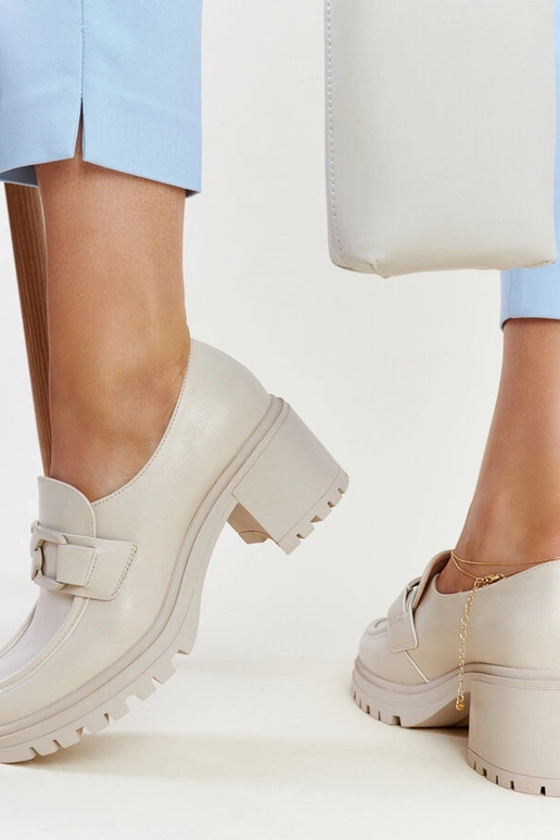 Chaussures semi-formelles beiges avec...