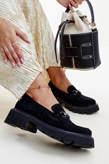 Mocassins en cuir noir Vinceza 2