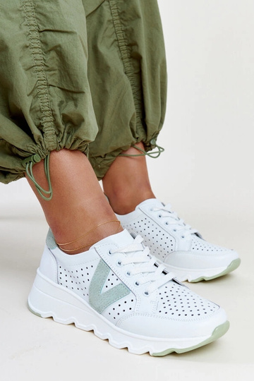 Sneakers blanches en cuir...