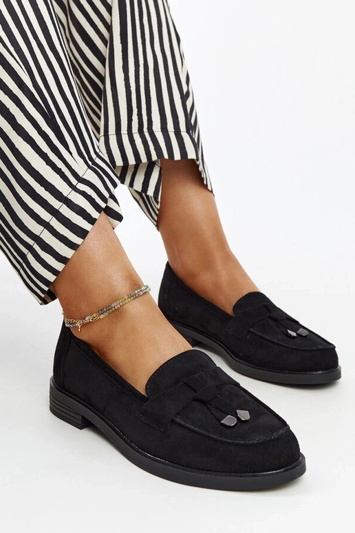 Mocassins en daim noir par Vinceza Mocassins en daim noir par Vinceza