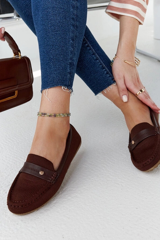 Mocassins en tissu marron Fombio Mocassins en tissu marron Fombio