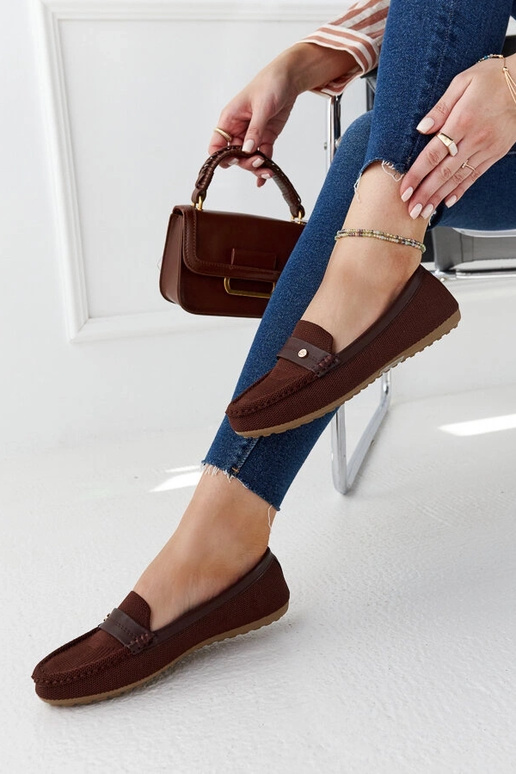 Mocassins en tissu marron Fombio Mocassins en tissu marron Fombio