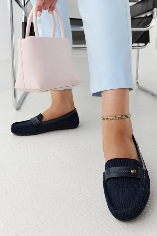 Mocassins en tissu bleu marine Fombio Mocassins en tissu bleu marine Fombio