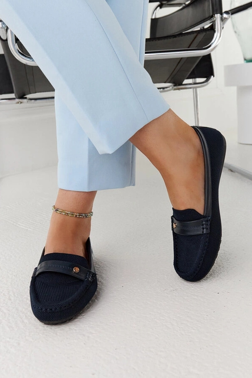 Mocassins en tissu bleu marine Fombio Mocassins en tissu bleu marine Fombio