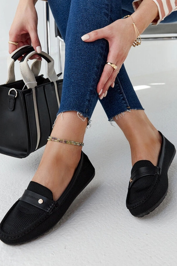 Mocassins en tissu noir Fombio 2