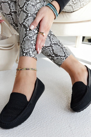 Mocassins en tissu Fiammetta noir
