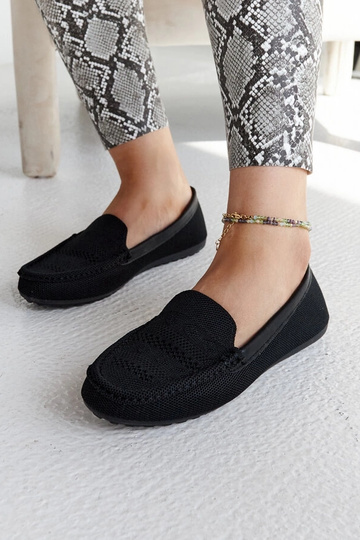 Mocassins en tissu Fiammetta noir 2