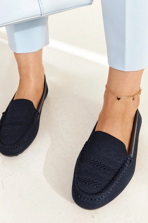 Mocassins en tissu bleu marine Fiammetta Mocassins en tissu bleu marine Fiammetta