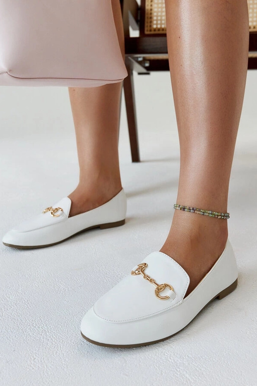 Mocassins blancs à boucle Erminia Mocassins blancs à boucle Erminia