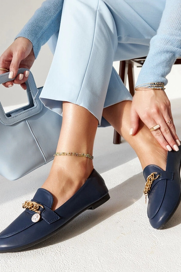 Mocassins bleu marine à... 2
