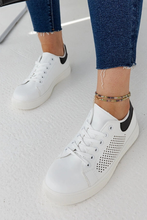 Baskets blanches ajourées Semhar