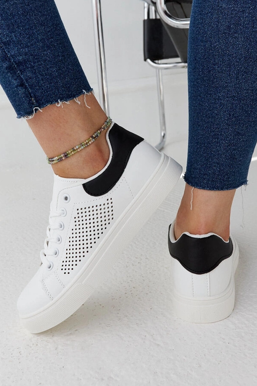 Baskets blanches ajourées Semhar