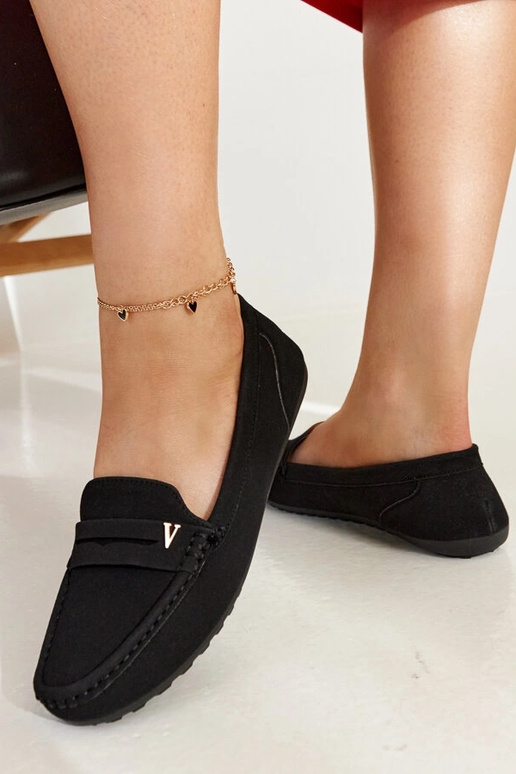 Mocassins noirs avec finition mate de...