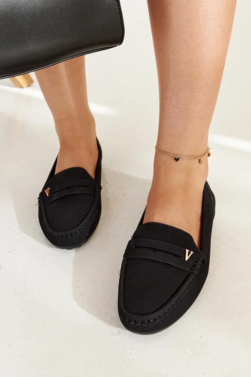 Mocassins noirs avec finition mate de...