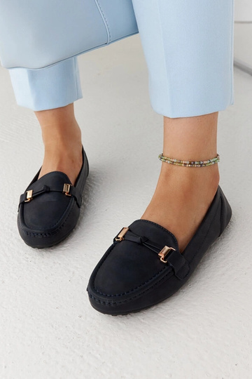 Mocassins Scafati bleu marine finition mate 2