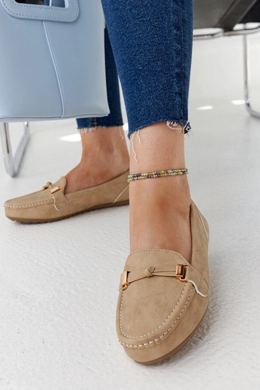 Mocassins Scafati beiges avec... Mocassins Scafati beiges avec...