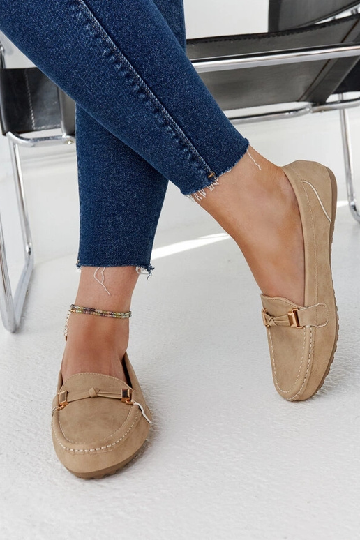 Mocassins Scafati beiges avec... Mocassins Scafati beiges avec...