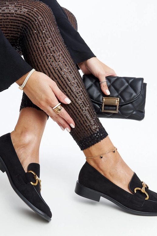 Mocassins noirs avec boucle Gibarti Mocassins noirs avec boucle Gibarti