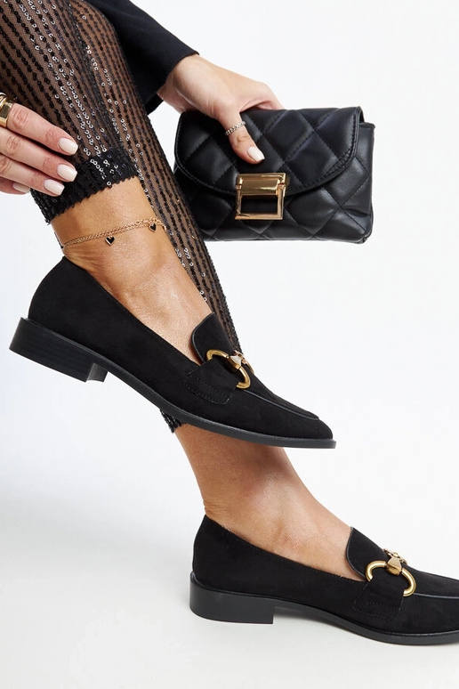 Mocassins noirs avec boucle Gibarti Mocassins noirs avec boucle Gibarti