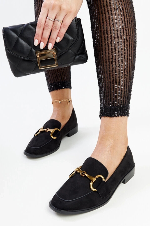 Mocassins noirs avec boucle Gibarti Mocassins noirs avec boucle Gibarti