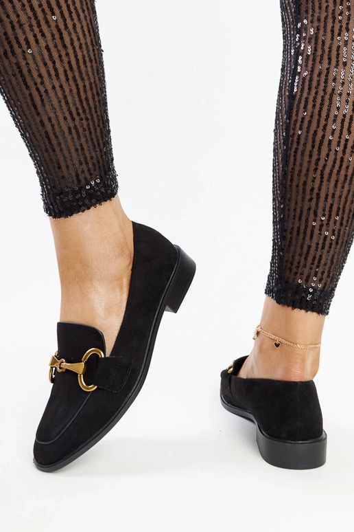 Mocassins noirs avec boucle Gibarti Mocassins noirs avec boucle Gibarti