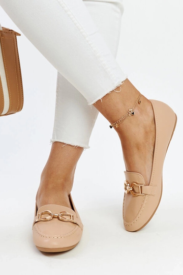 Mocassins beiges à boucle Najla 2