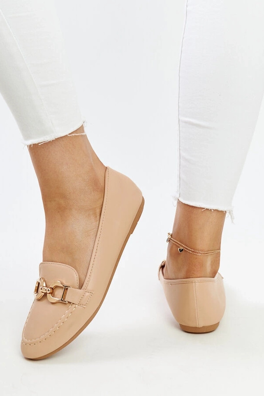 Mocassins beiges à boucle Najla Mocassins beiges à boucle Najla