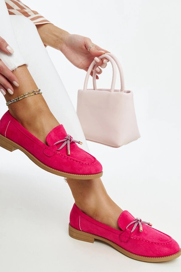 Mocassins rose pâle avec nœud décoratif Endike