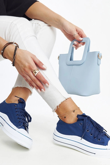 Baskets à plateforme bleu... 2