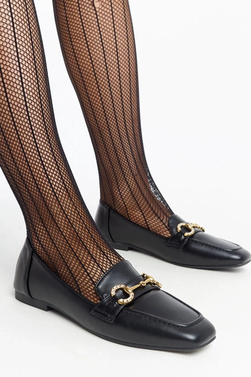 Mocassins noirs à boucle...