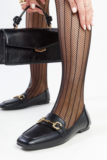 Mocassins noirs à boucle Areebah 2