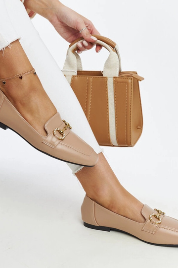 Mocassins beiges à boucle Areebah 2