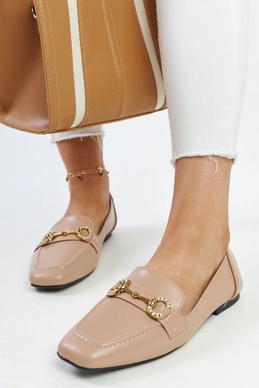 Mocassins beiges à boucle Areebah Mocassins beiges à boucle Areebah