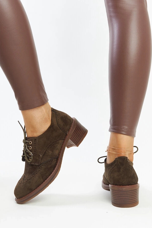 Bottines à talons en daim vert Tigard