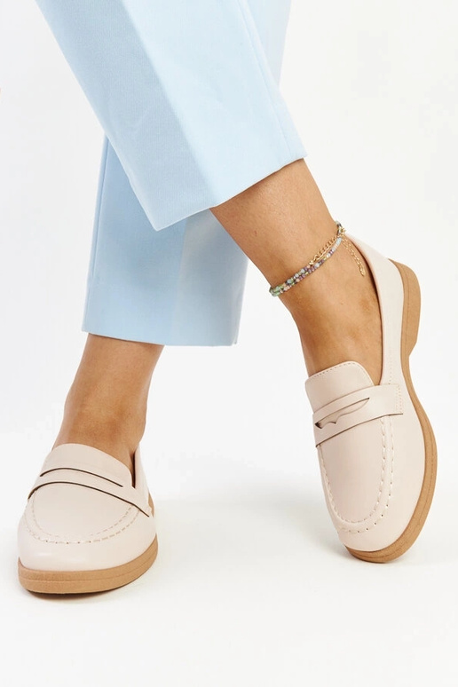 Mocassins classiques Nawrah beige clair Mocassins classiques Nawrah beige clair