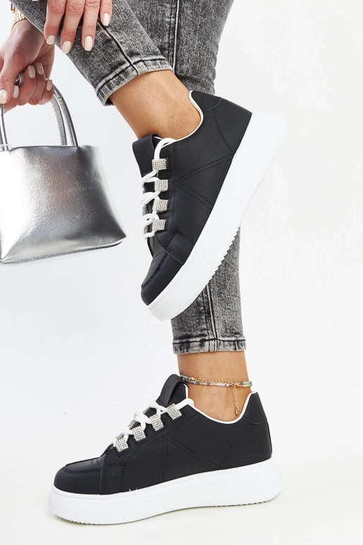 Baskets noires à semelle épaisse Walida