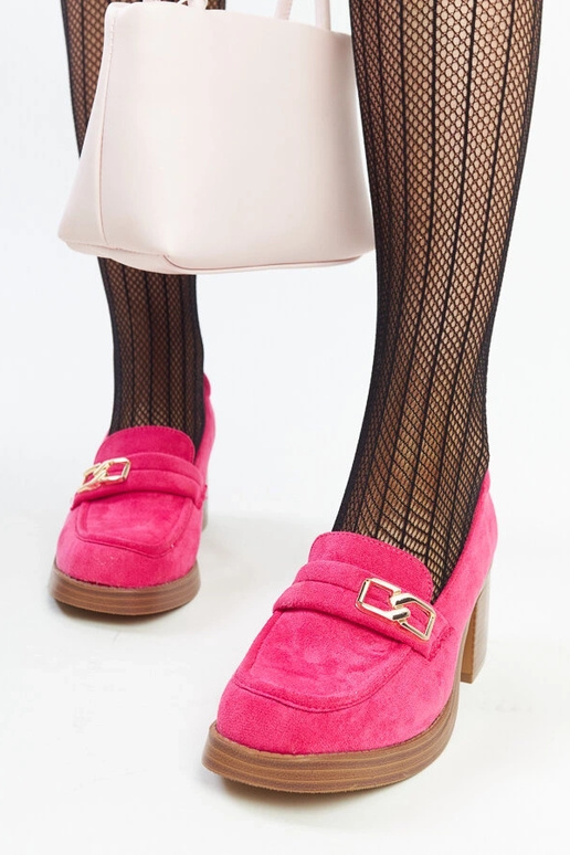 Escarpins à talon bloc Aludra rose foncé