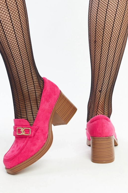 Escarpins à talon bloc Aludra rose foncé