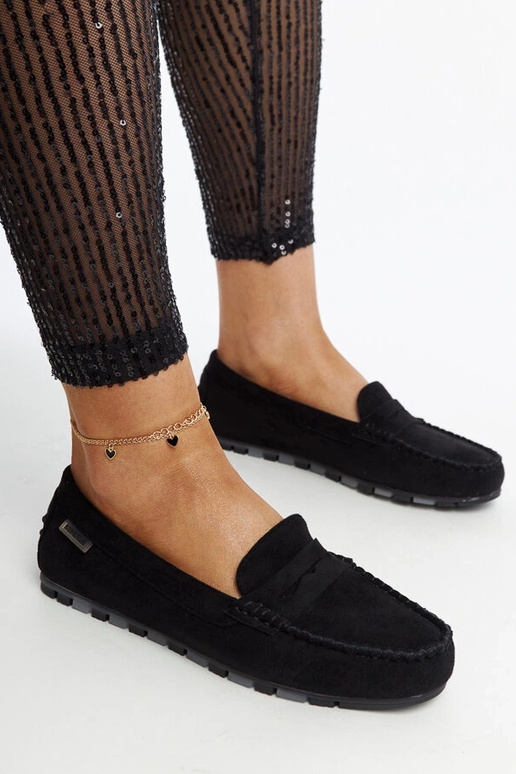 Mocassins en daim noir Nafisah