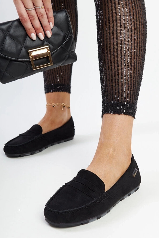 Mocassins en daim noir Nafisah