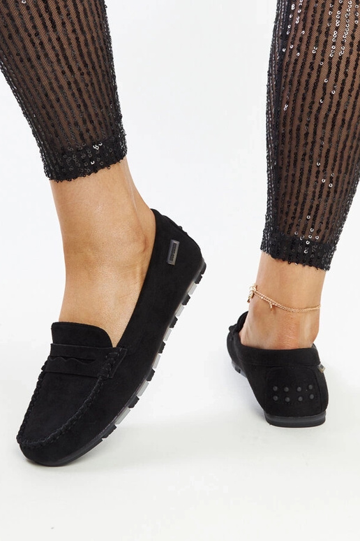 Mocassins en daim noir Nafisah