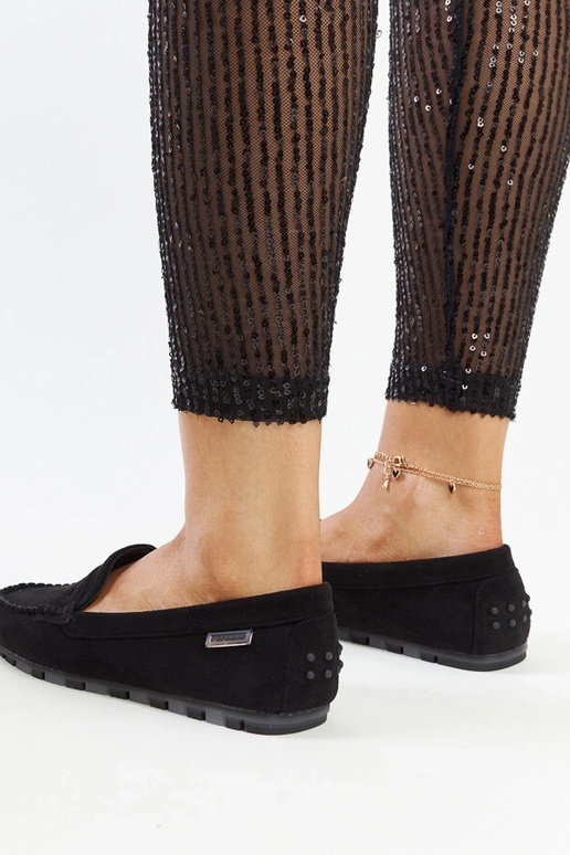 Mocassins en daim noir Nafisah