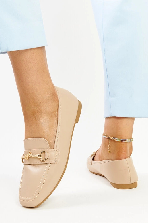 Mocassins décoratifs beiges Docherty