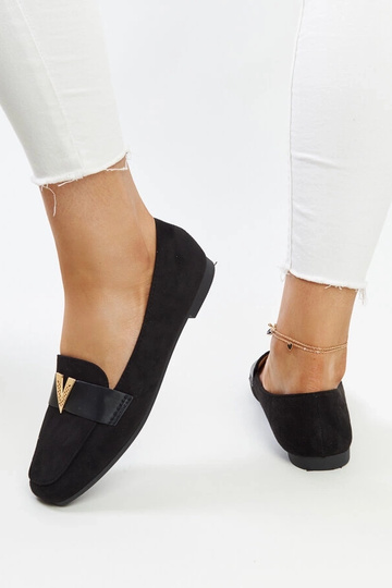 Mocassins noirs avec décoration Namal 2