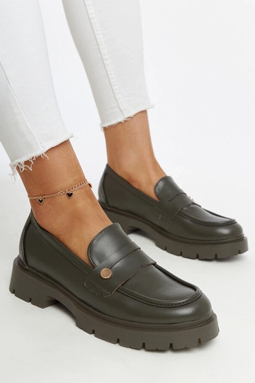Chaussures vert foncé en simili cuir Mladenka
